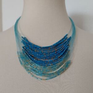 ‼️3 for $30‼️  Blue Multi-layered Beaded Necklace